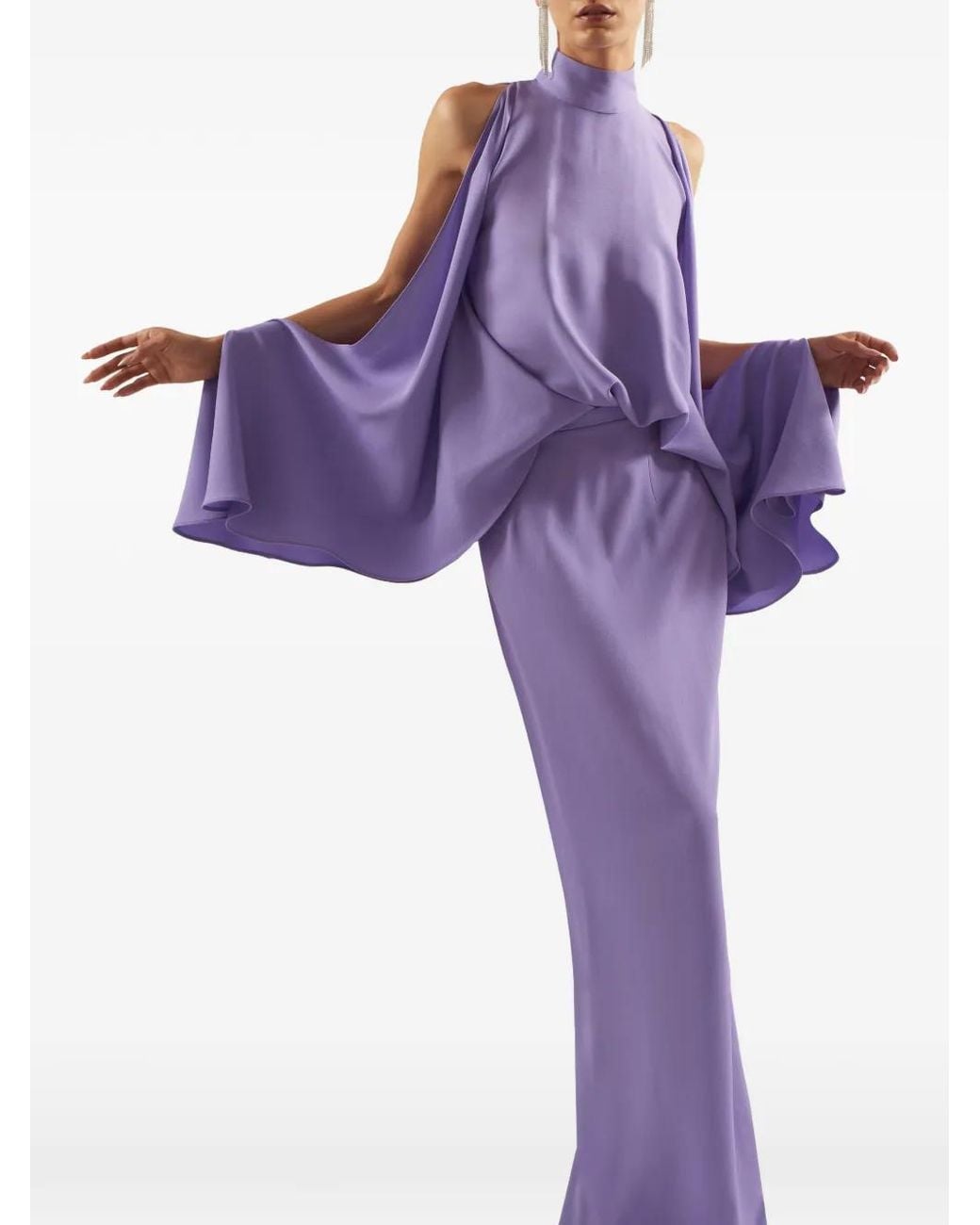 Taller Marmo Purple Bacall High Neck Dress