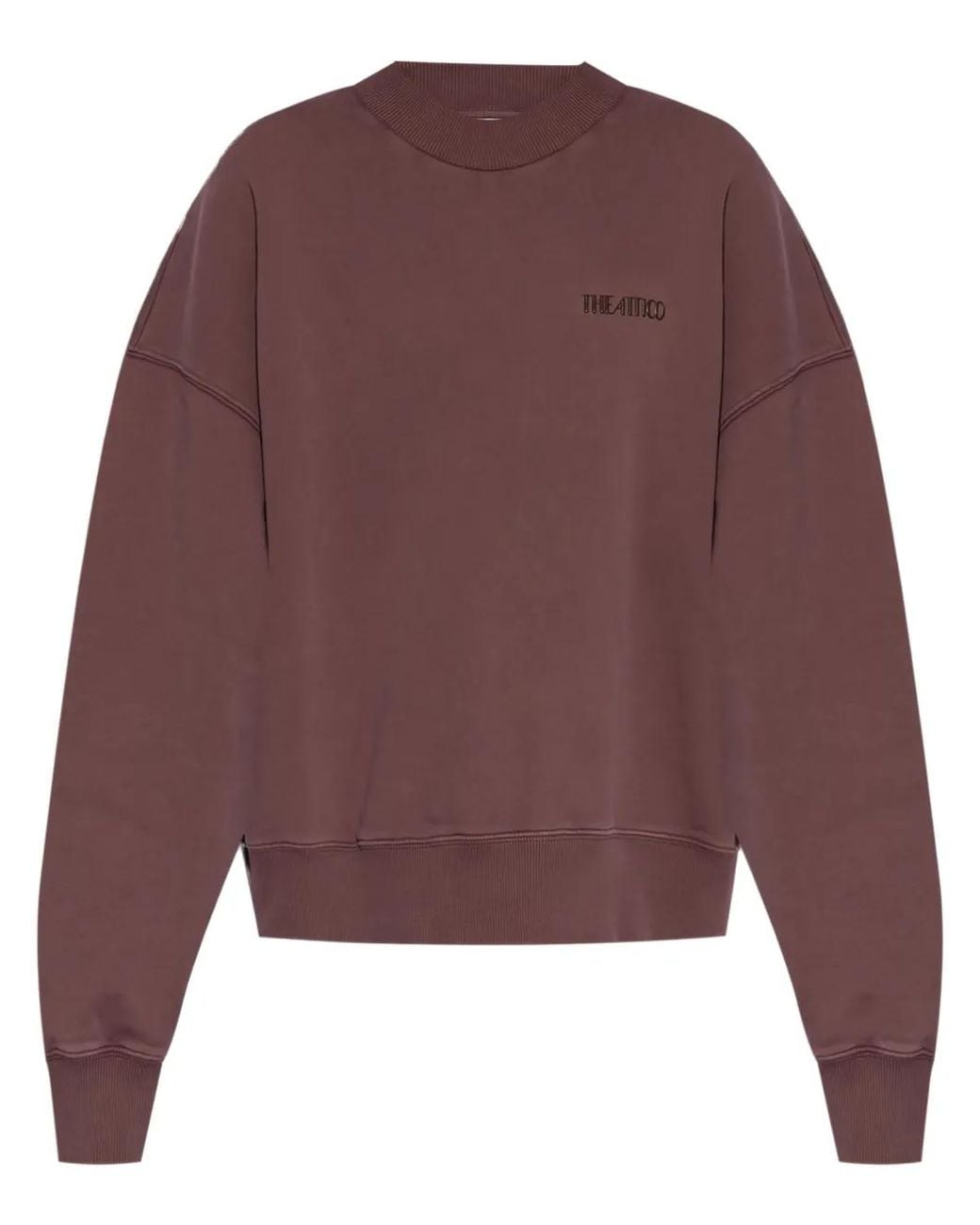 The Attico Purple Logo-Embroidered Sweatshirt