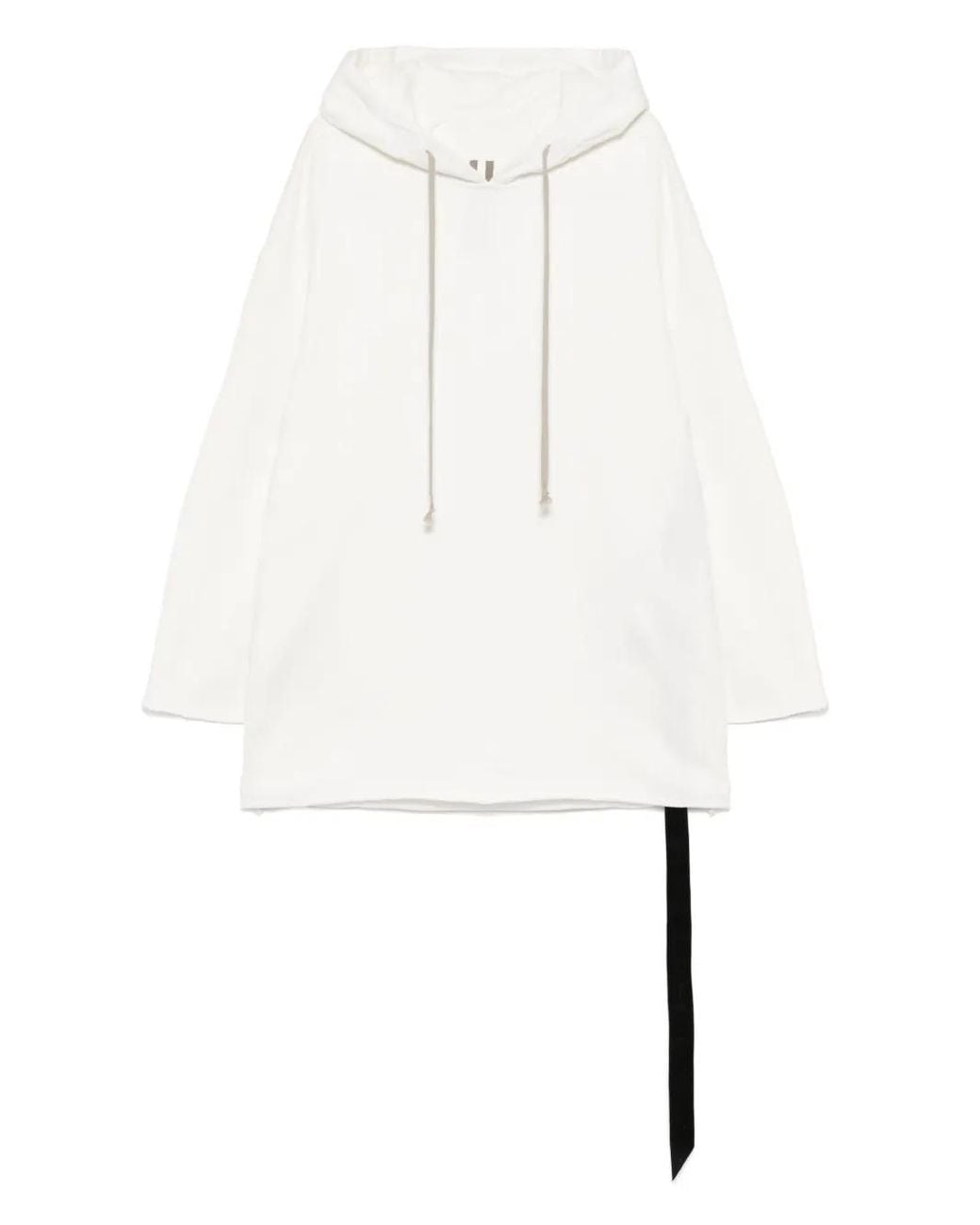 Rick Owens White Cotton Hoodie for men