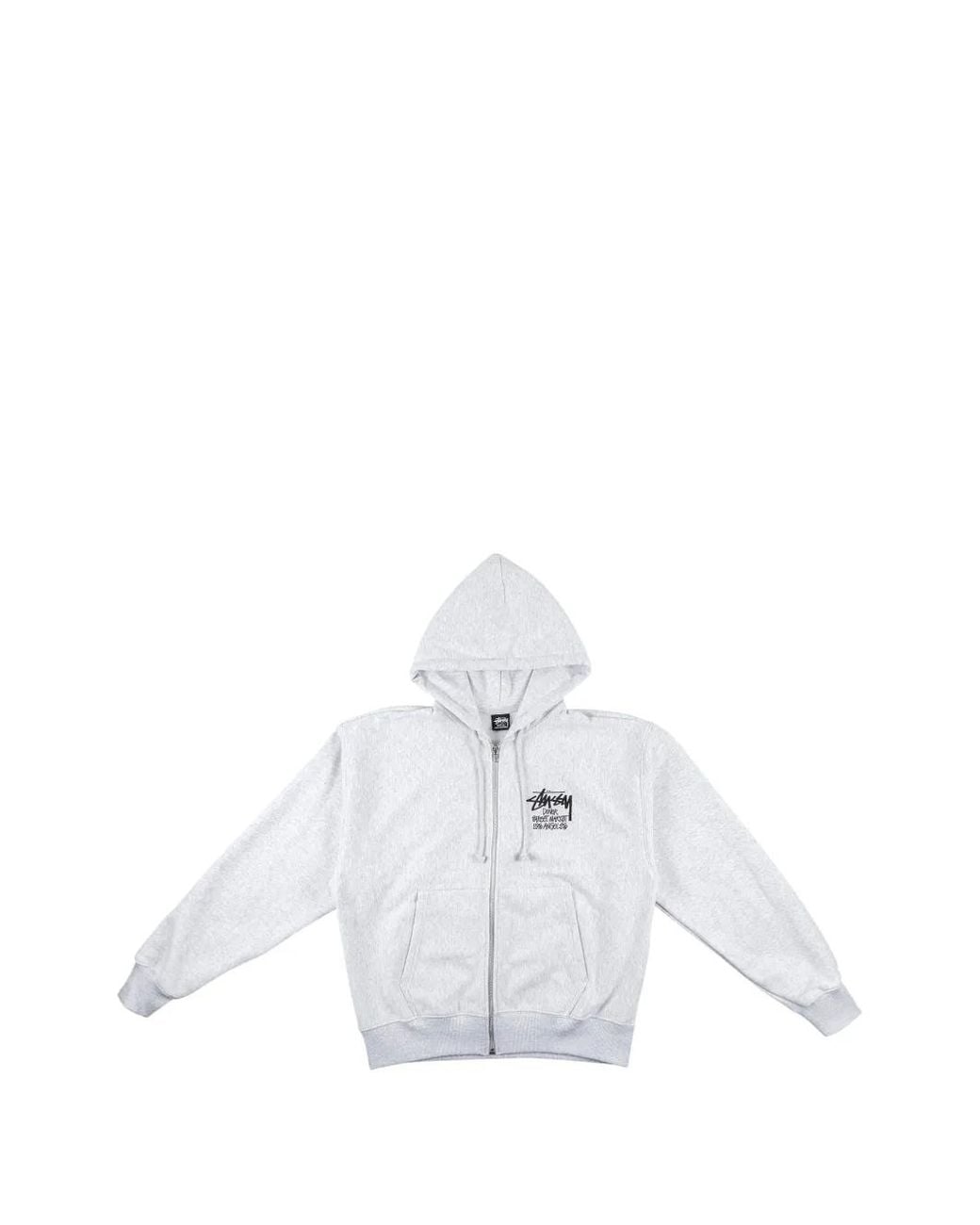 Stussy White Dover Street Market Los Angeles Zip-Up Hoodie for men