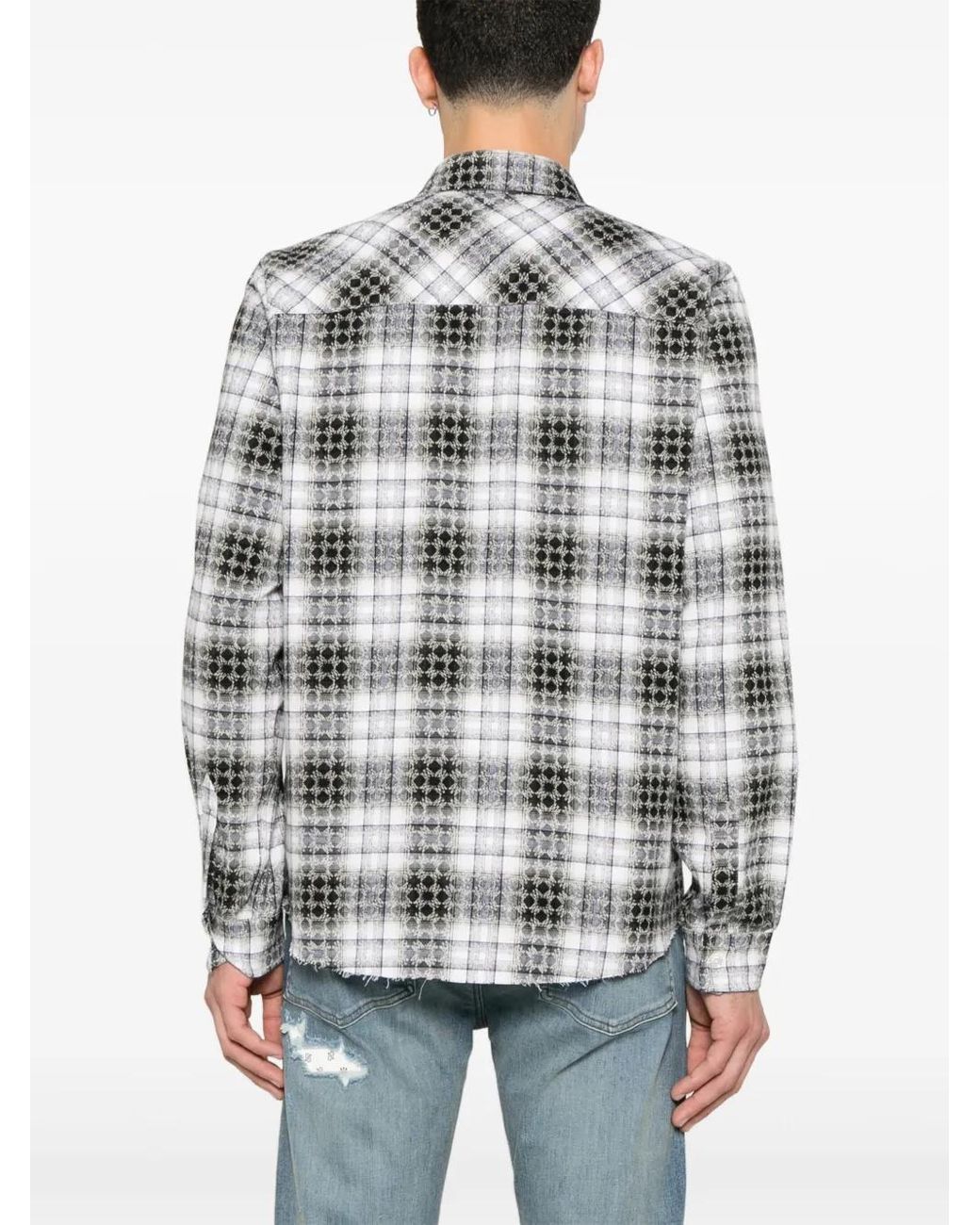 Amiri Gray Flannel Shirt for men