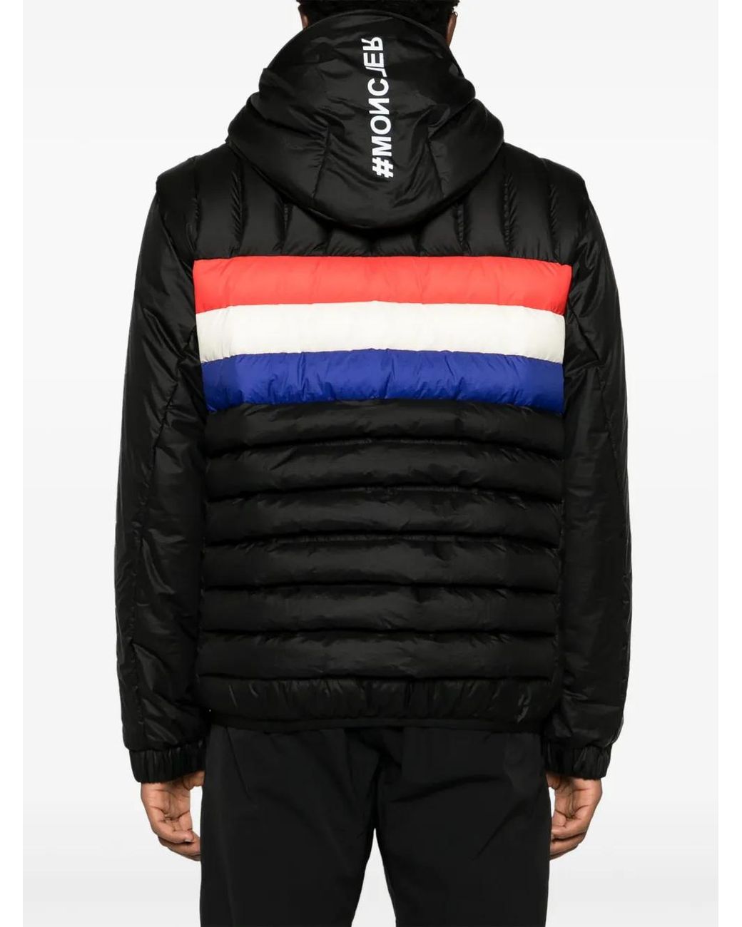 Moncler Black Monthey Zip-Up Padded Jacket for men