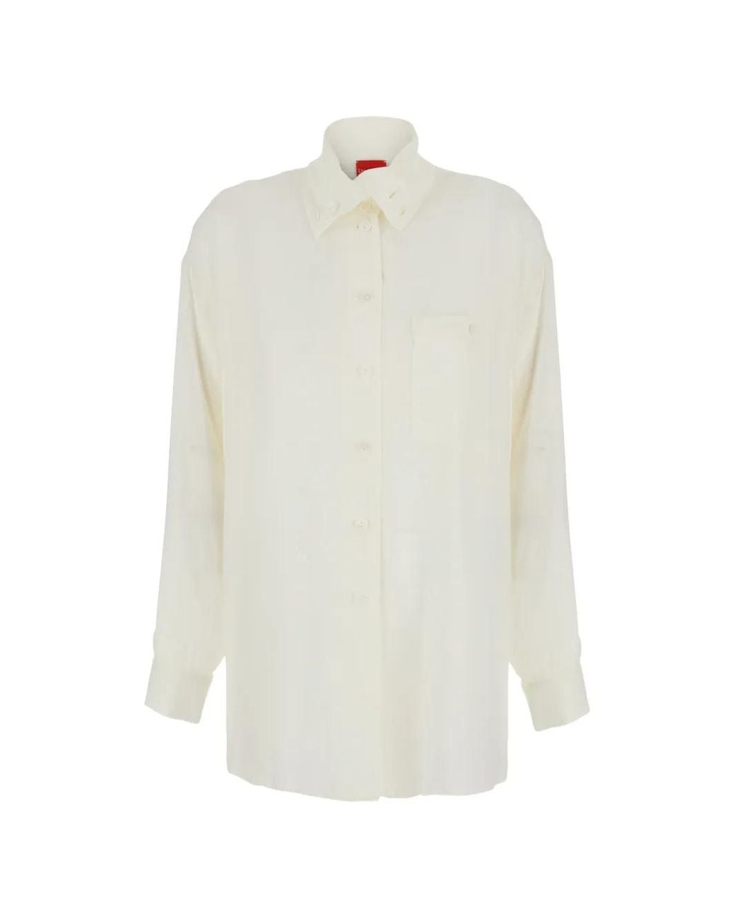 ..,merci White Button-Down Chest-Pocket Shirt