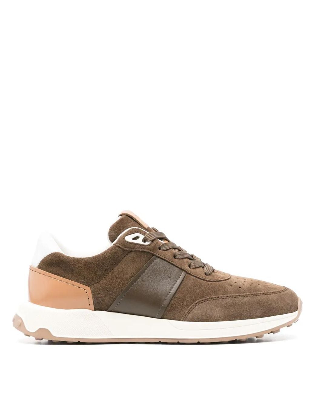 Tod's Brown Logo-Patch Sneakers for men