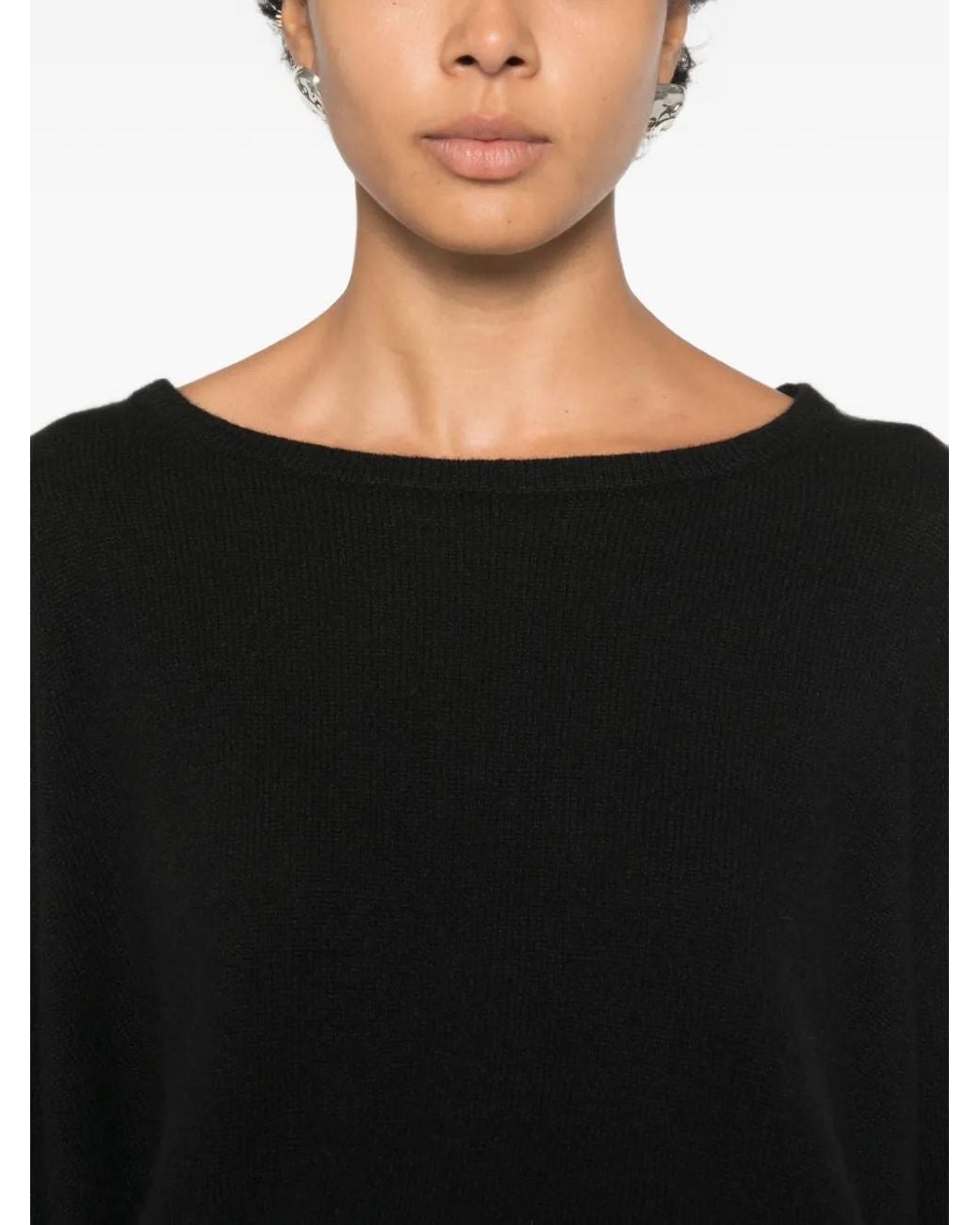Liviana Conti Black Scoop-Neck Sweater