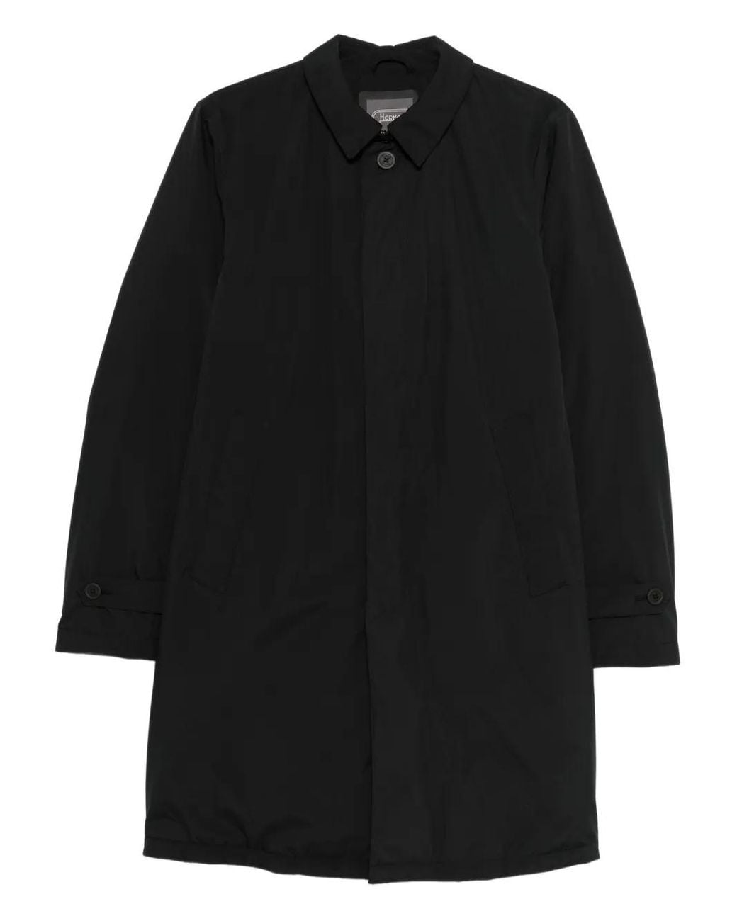 Herno Black Waterproof Coat for men