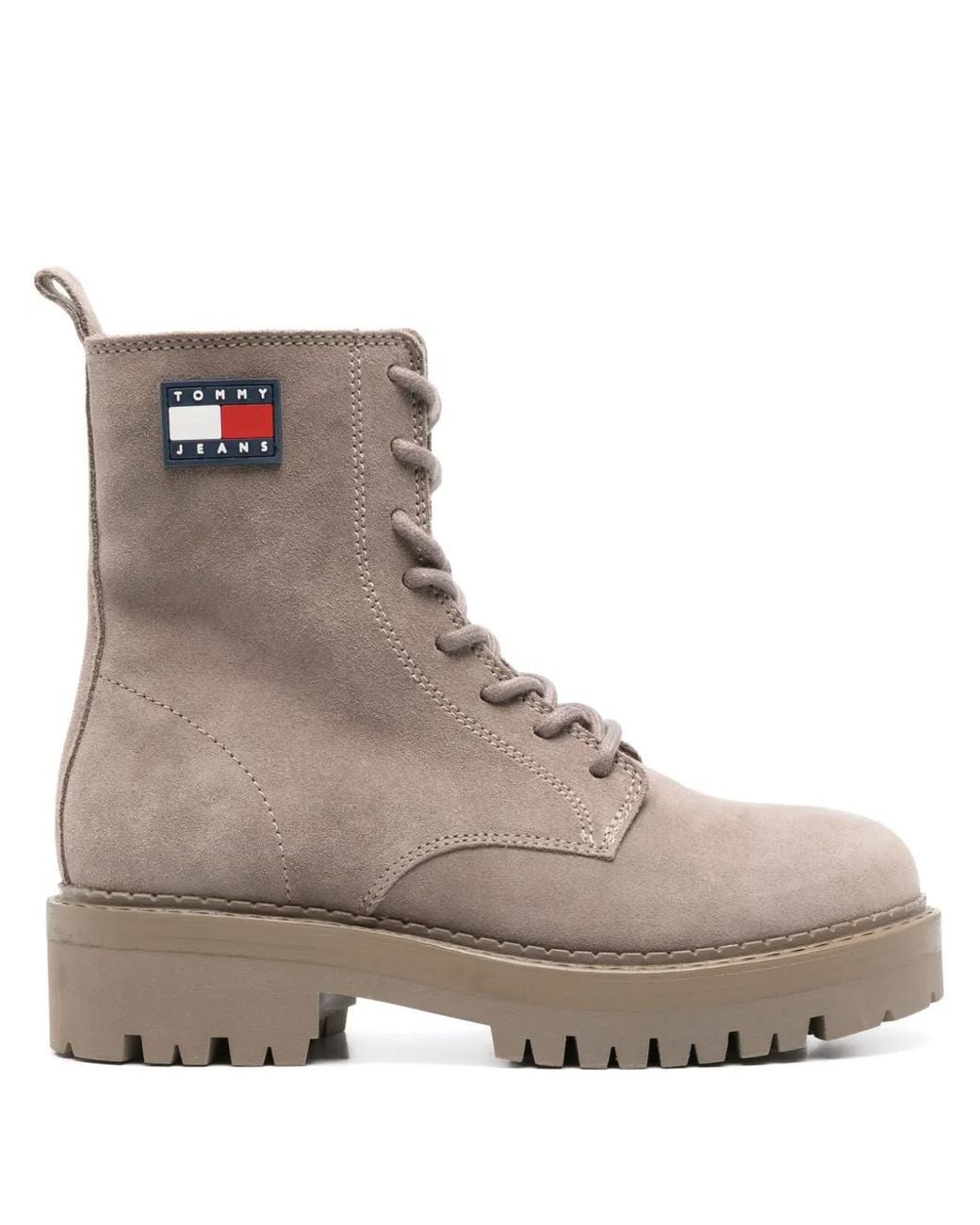 Tommy Hilfiger Brown Suede Lace-Up Boots