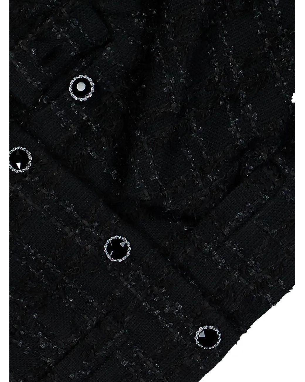 Vetements Black Veste Crop À Épaules Rondes