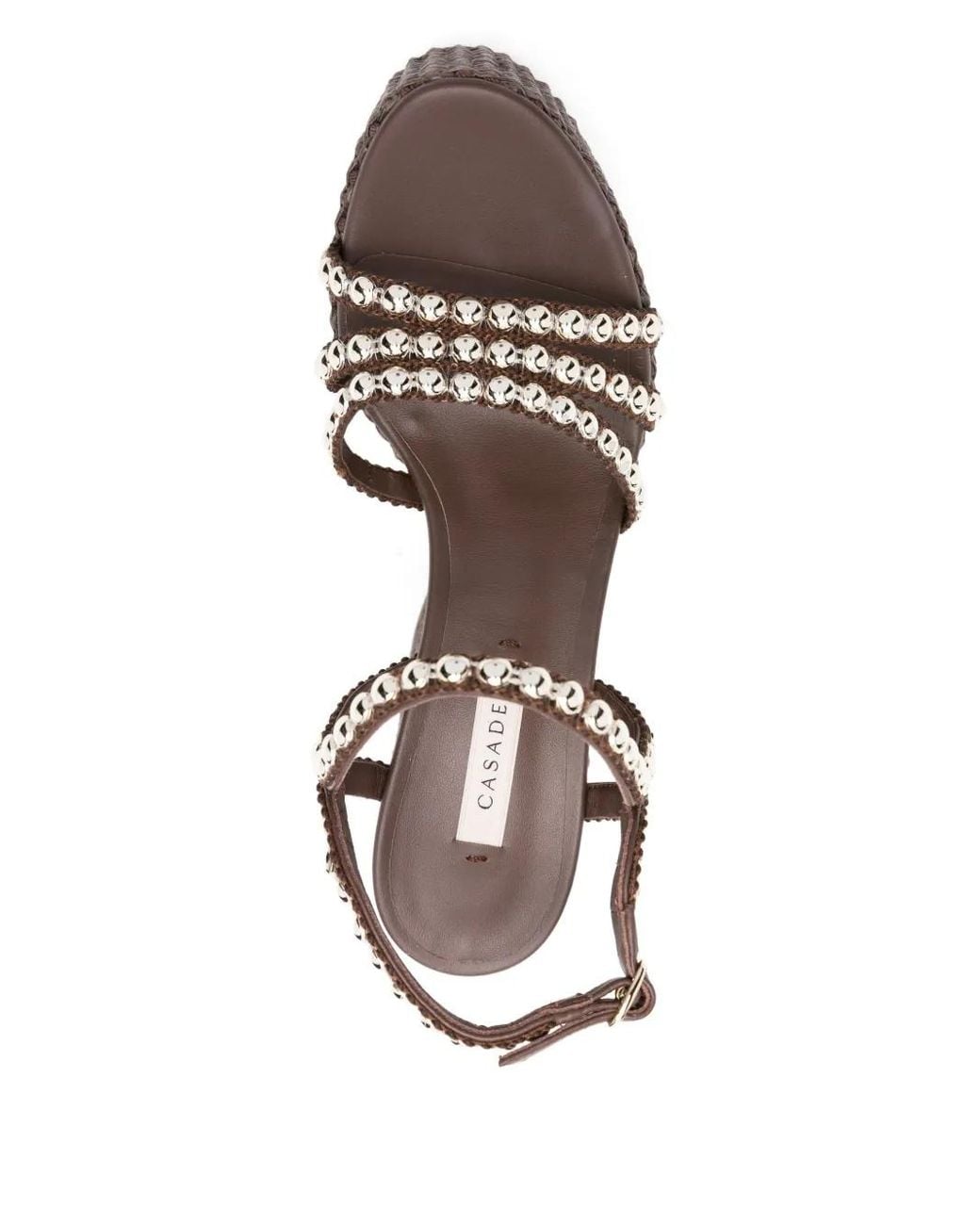 Casadei Brown 120Mm Isa Studsway Platform Sandals