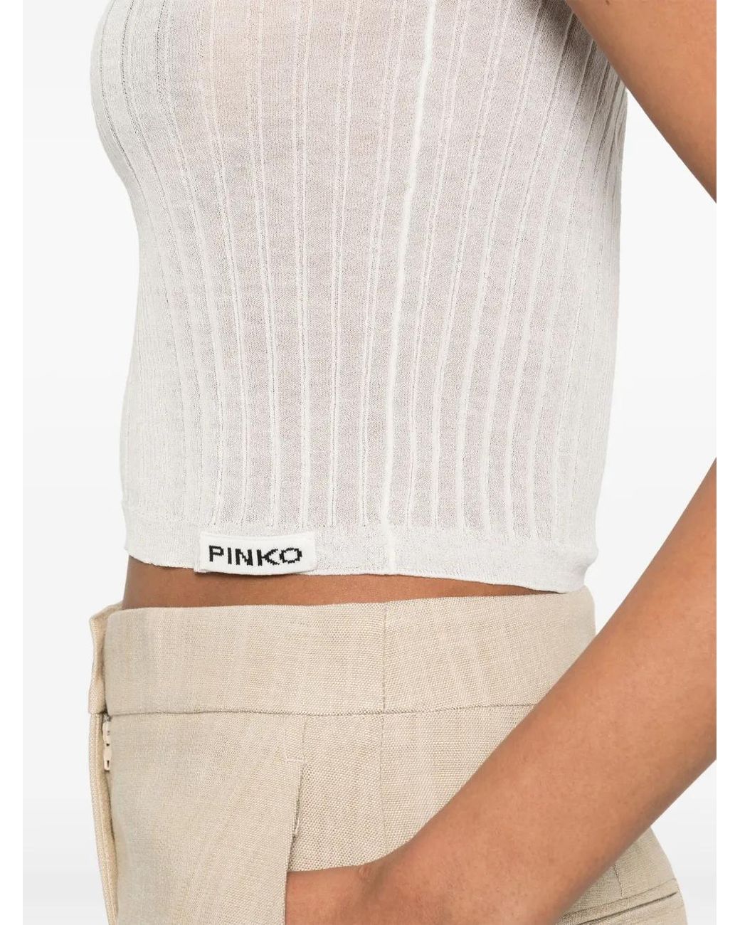 Pinko White Cotton 'Tambora' T-Shirt