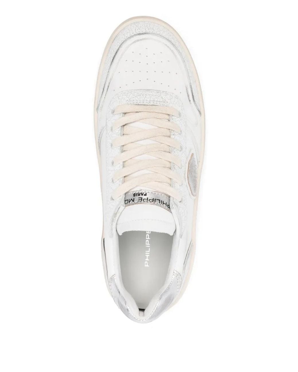 Philippe Model White Leather And Rubber Sneakers