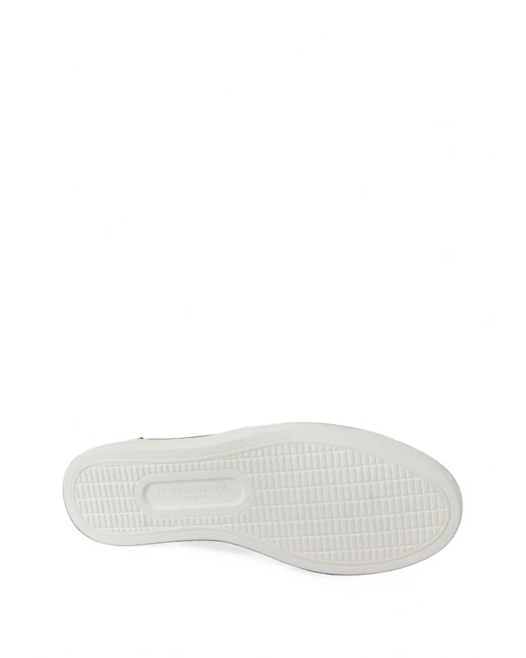 Dolce & Gabbana White Leopard-Print Cartoon-Appliqué Sneakers