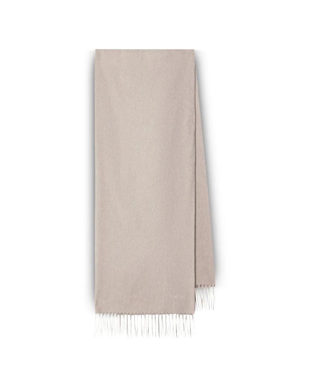 Max Mara White Logo-Embroidered Scarf