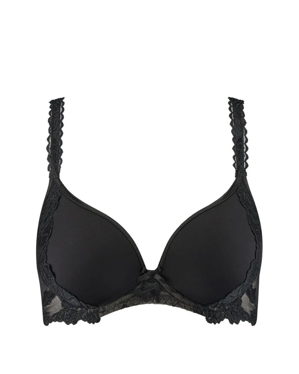 Aubade Black Softessence Embroidered T-Shirt Bra