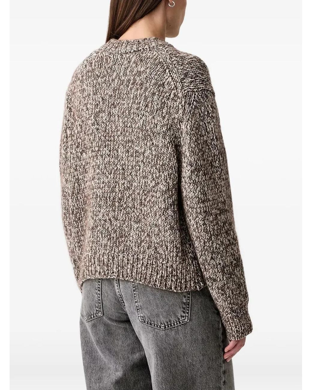 Marc O' Polo Brown Chunky-Knit Zip-Up Cardigan