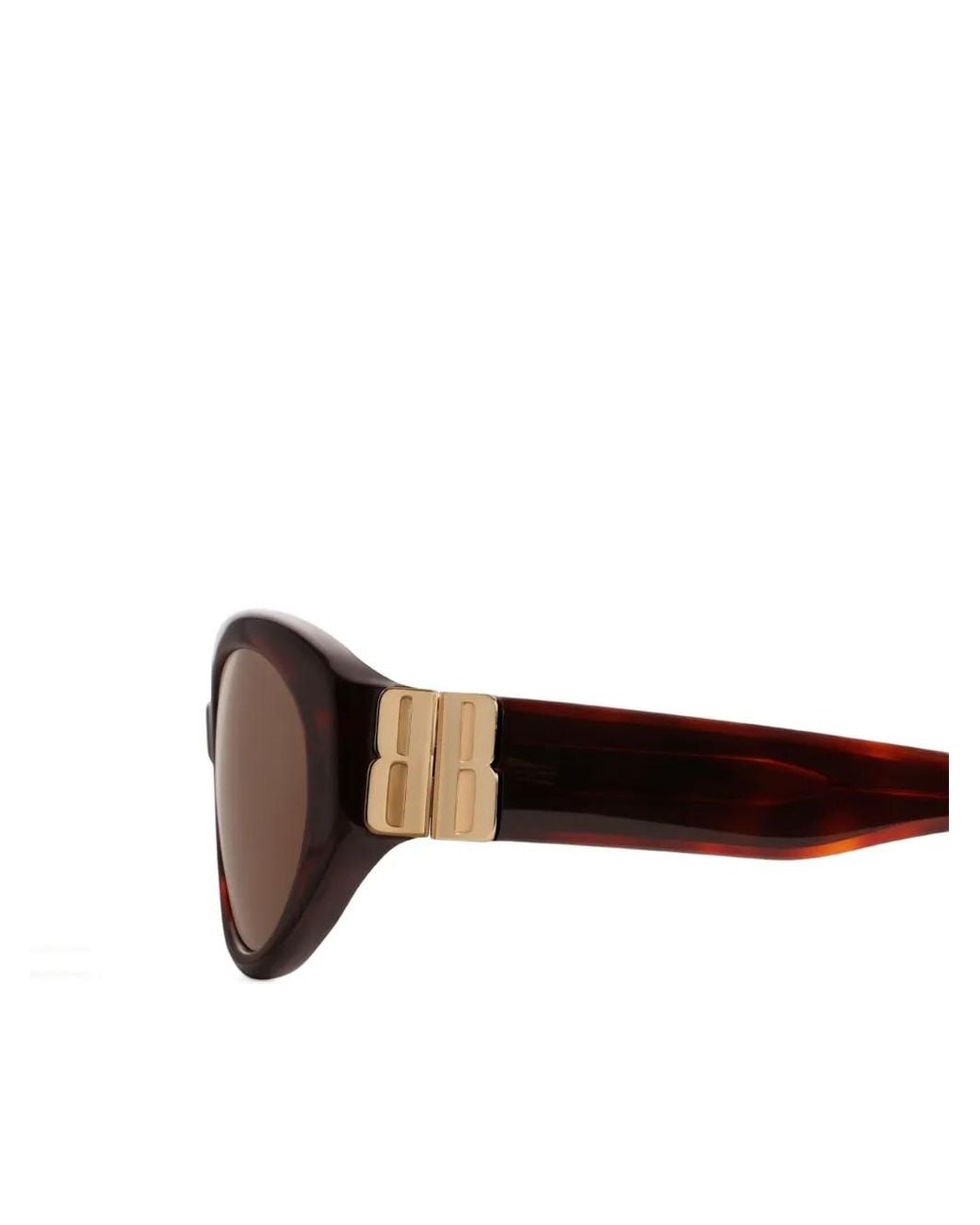 Balenciaga Brown Cosmo Oval-Frame Sunglasses