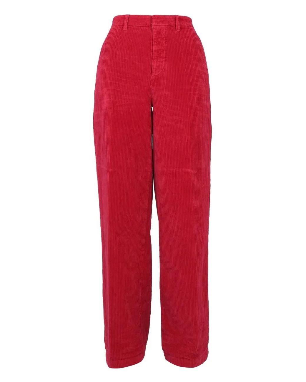 DSquared² Red Corduroy Trousers