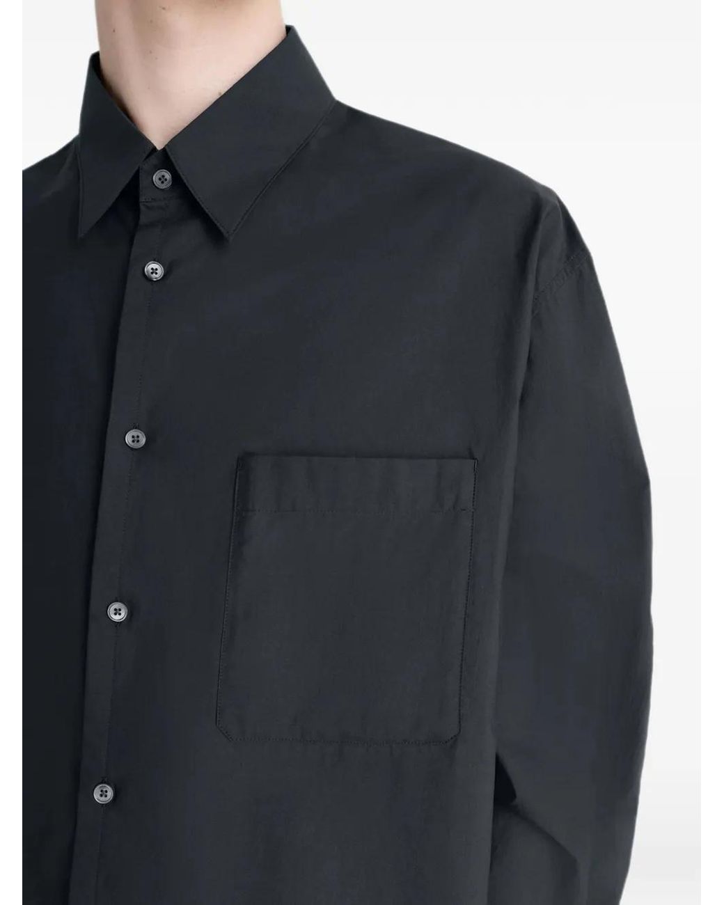 Lemaire Blue Patch-Pocket Shirt for men