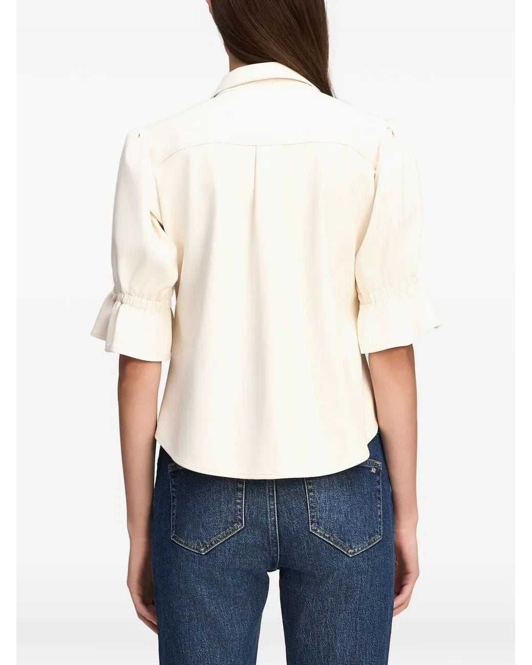 Cinq À Sept White Fiona Puff-Sleeve Shirt