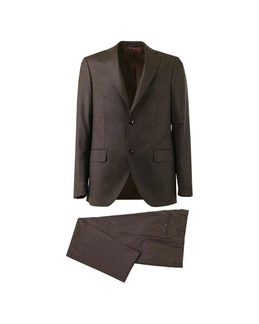 Al Duca D'aosta Black Single-Breasted Wool Suit for men