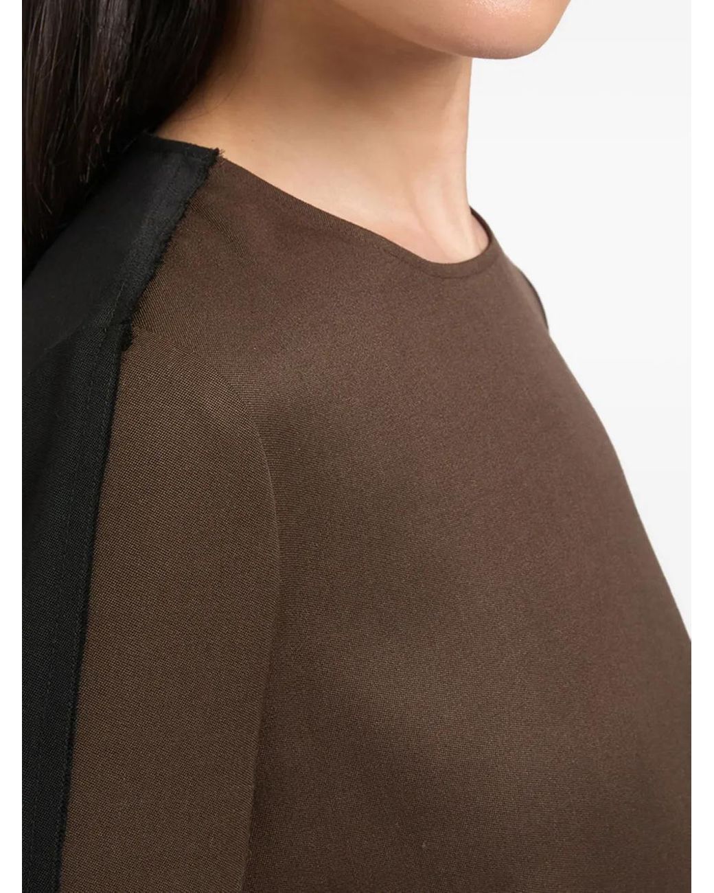 Ports 1961 Brown Long-Sleeve Wool Top