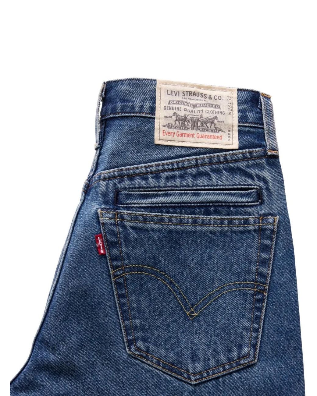 Sacai Blue X Levi's Belted Flared Jeans