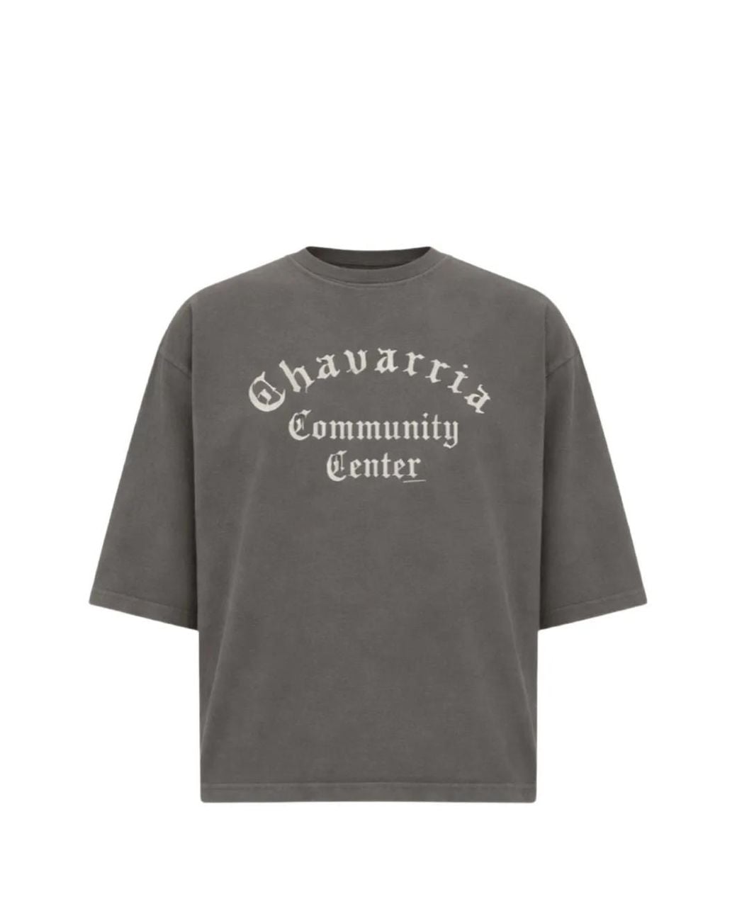 Willy Chavarria Gray Logo Round-Neck T-Shirt for men