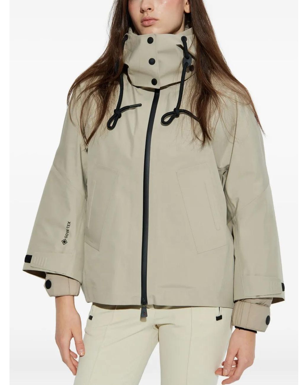 Moncler Natural Button Hooded Jacket