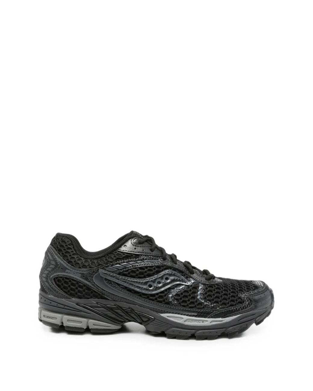Saucony Black Baskets À Empiècements En Résille