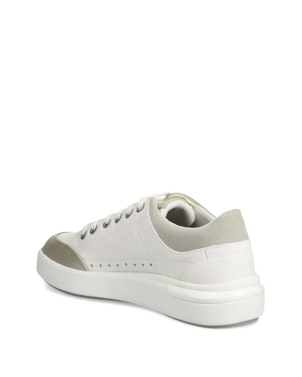 Geox White Dayla Perforated Panelled Trainers