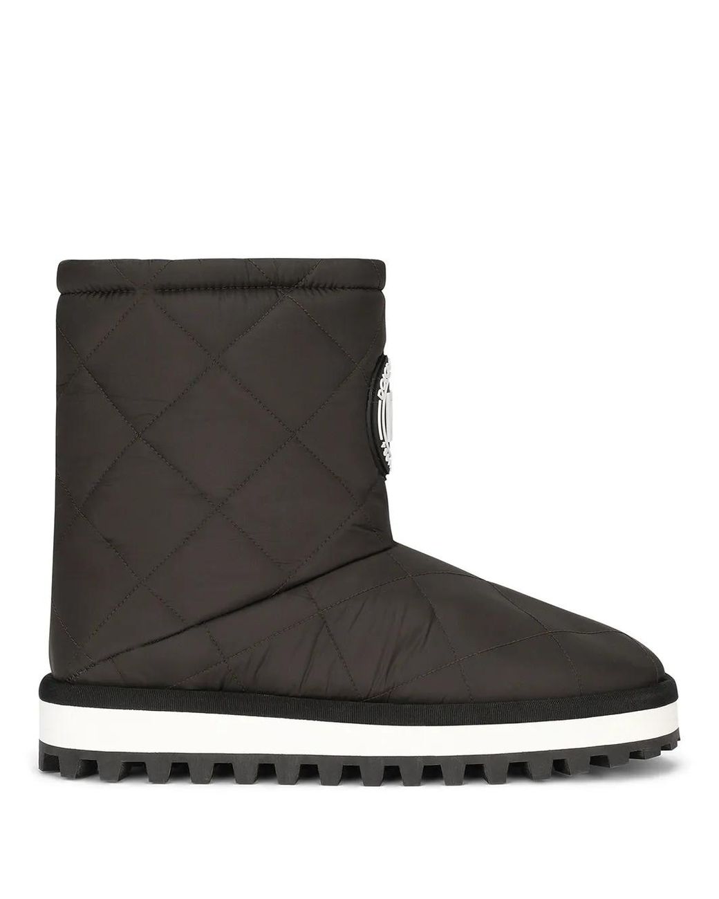 Dolce & Gabbana Black Quilted Snow Boots