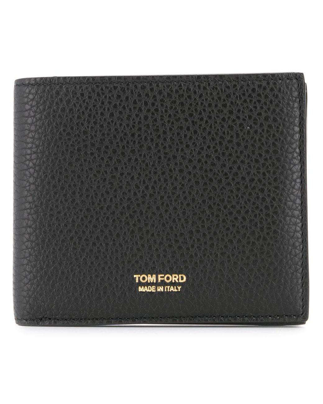 Tom Ford Leather Embossed Logo Bifold Wallet in Black for Men - Save 50 ...