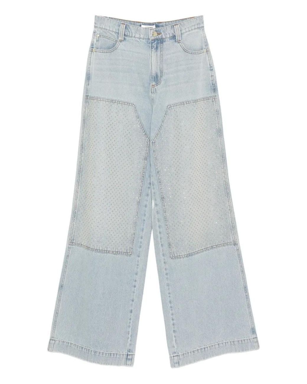 Vaqueros Con Apliques De Strass Sandro de color Blue