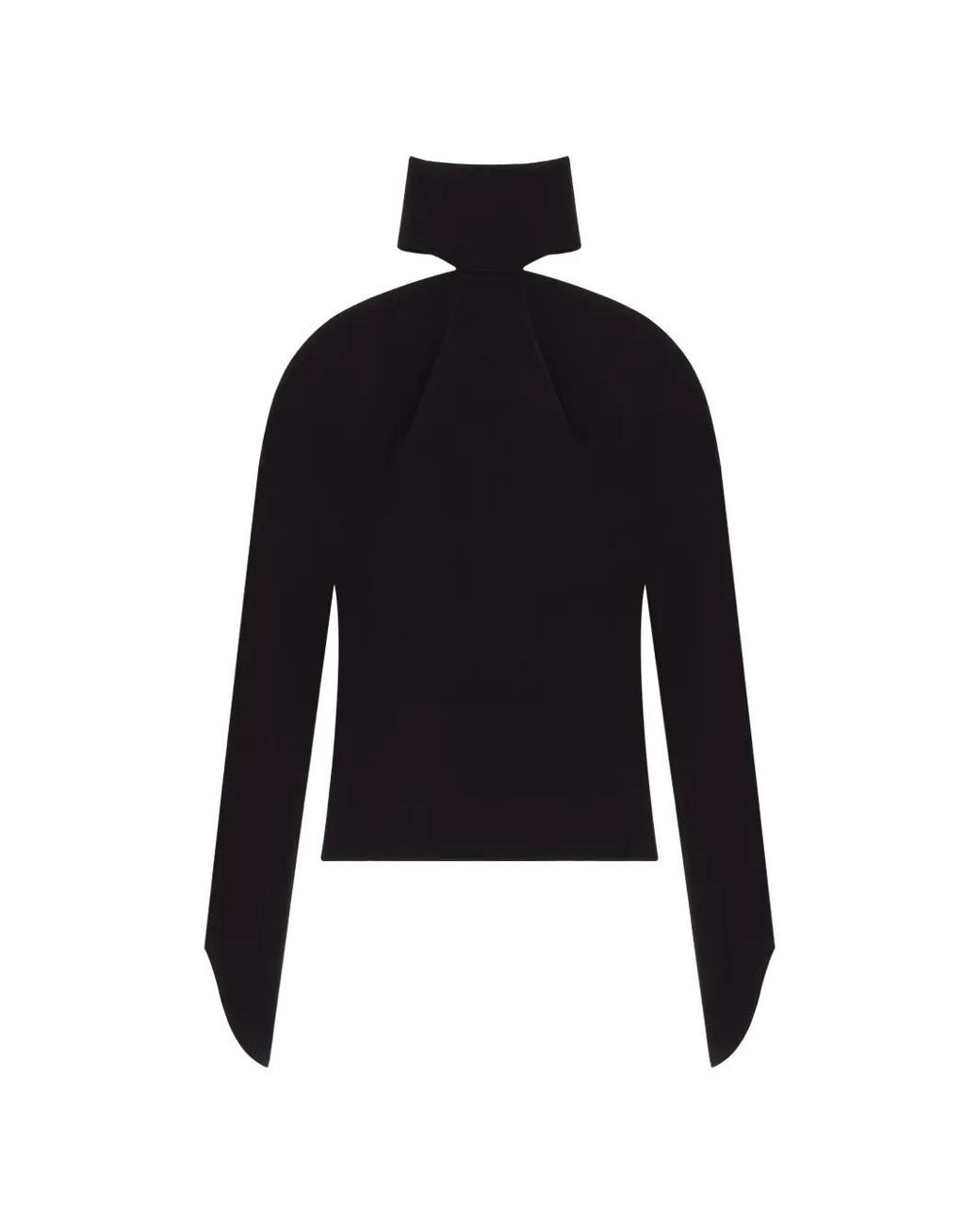 Courreges Black Courregès High-Neck Top With Cold-Shoulder Design