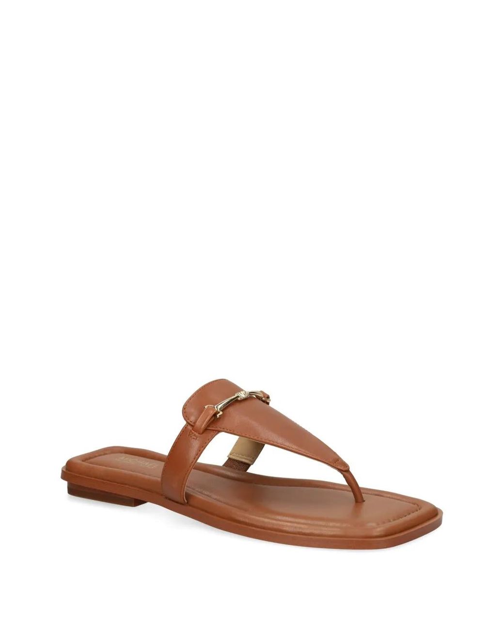 MICHAEL Michael Kors Brown Logo-Plaque Flip-Flops