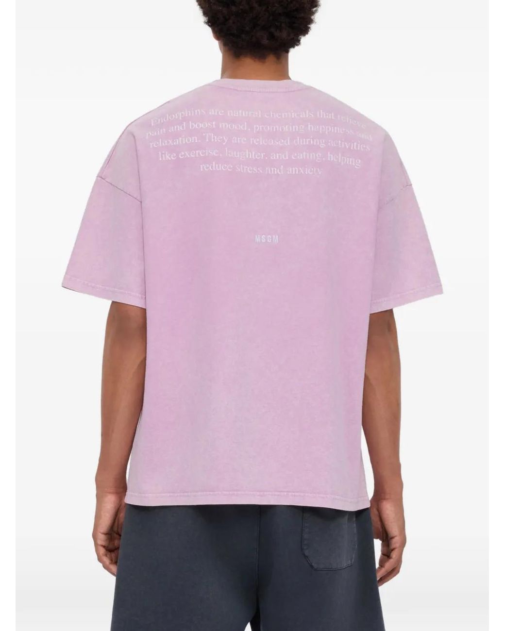 MSGM Pink T-Shirt Endorphin for men