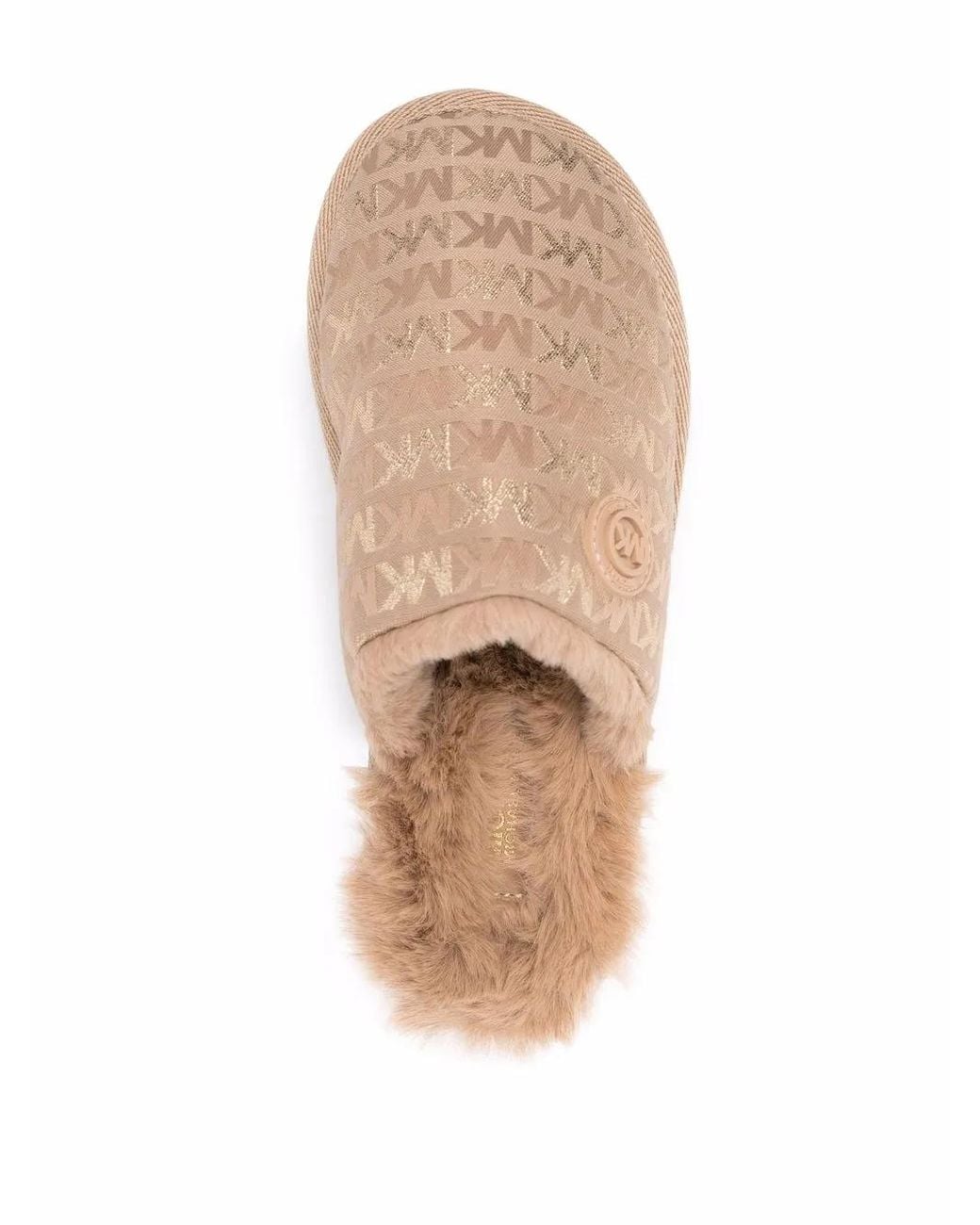 Michael Kors Pink Janis Monogram-Print Slippers