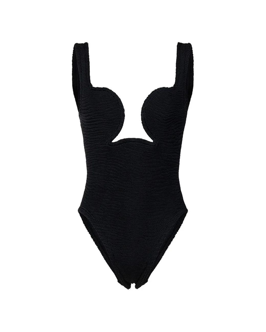 Paramidonna Black Luisa Textured Swimsuit