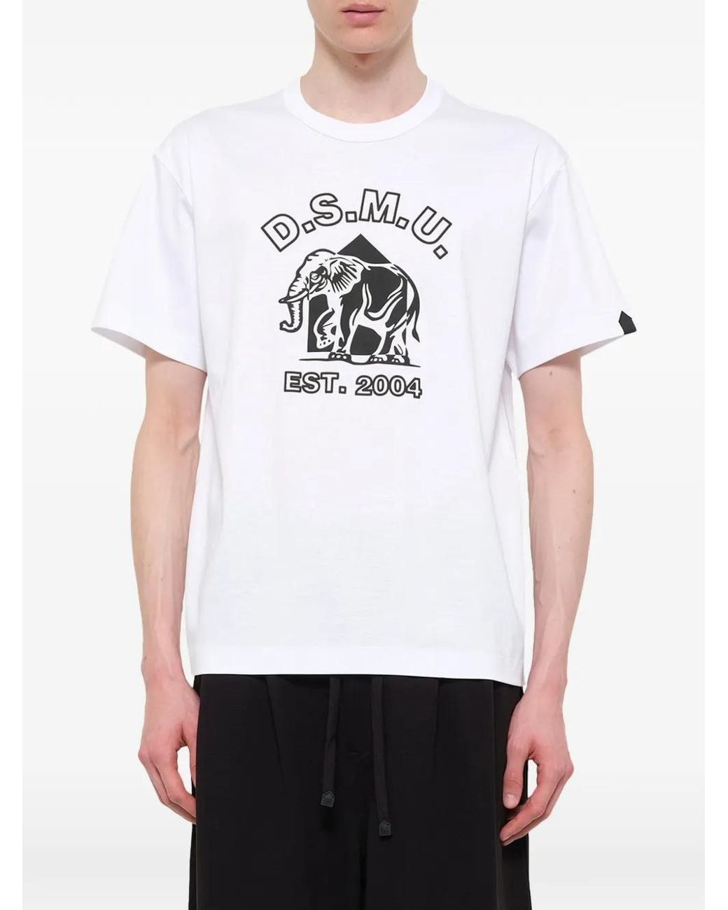 Dover Street Market White Graphic-Print D..M.U T-Shirt for men