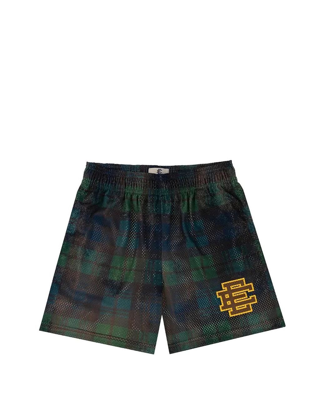 Eric Emanuel White Ee Logo-Print Tartan Mesh Shorts for men