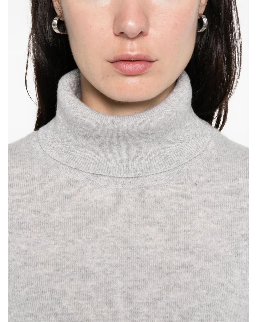 Purotatto White Roll-Neck Sweater