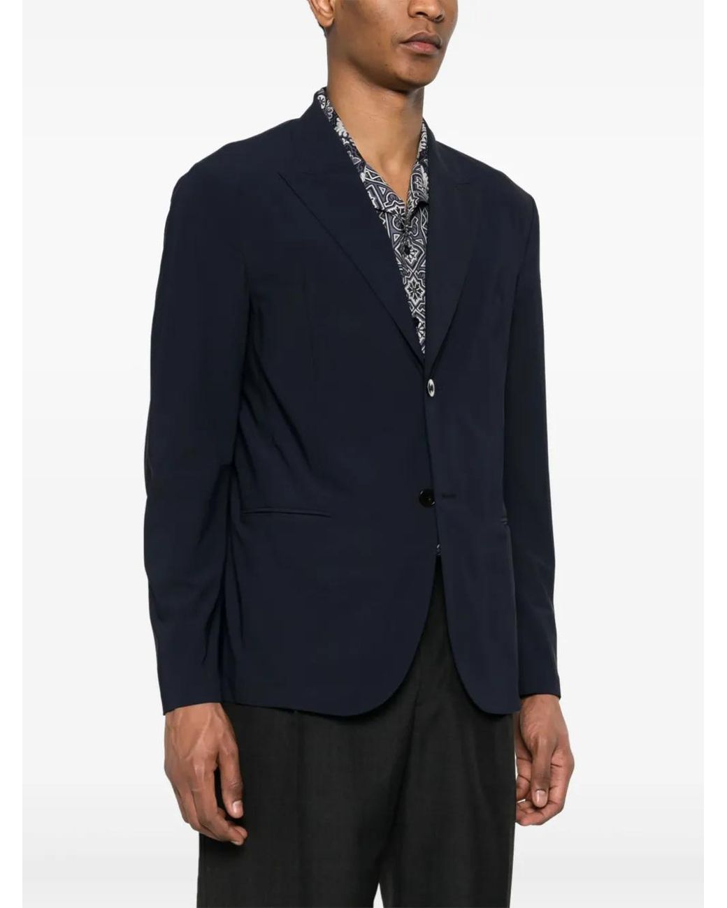 Eraldo Blue Single-Breasted Blazer for men