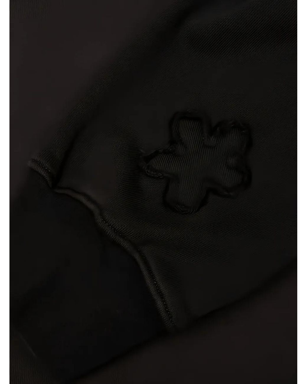 NAHMIAS Black Flower-Patch Hoodie for men