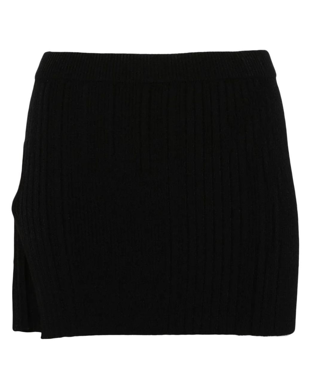 M I S B H V Black Knitted Mini Skirt
