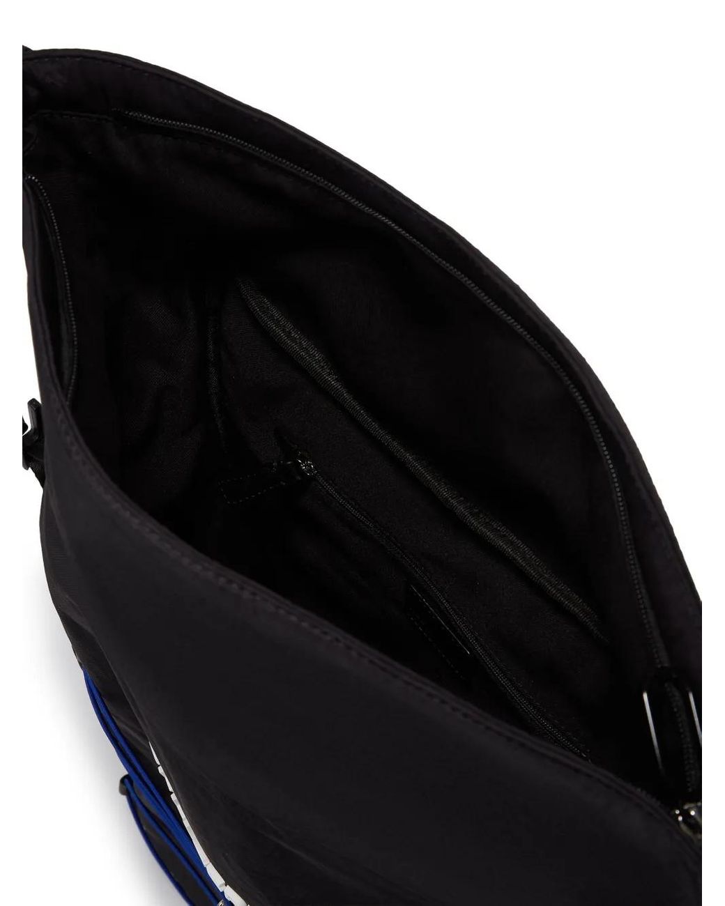 Karl Lagerfeld Black Roll-Top Backpack for men