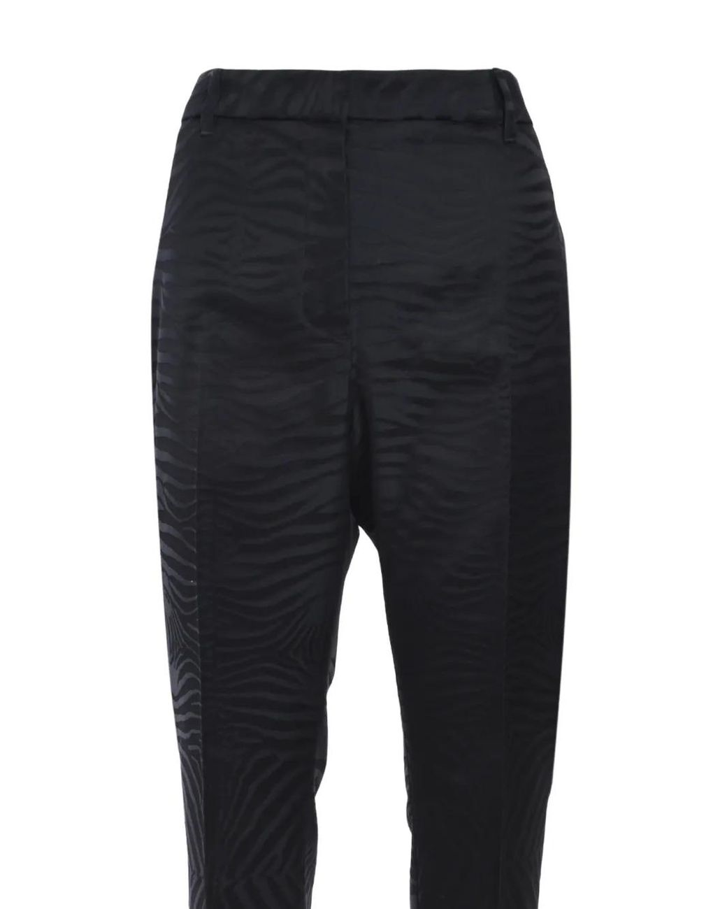 Roberto Cavalli Blue Zebra-Pattern Trousers