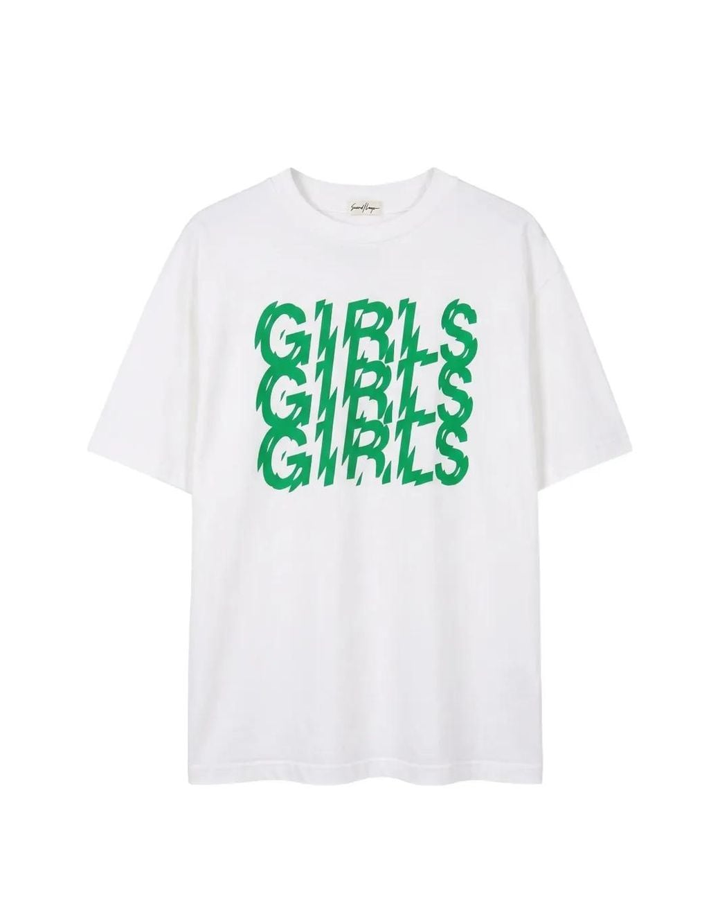 Second/Layer White Graphic-Print T-Shirt