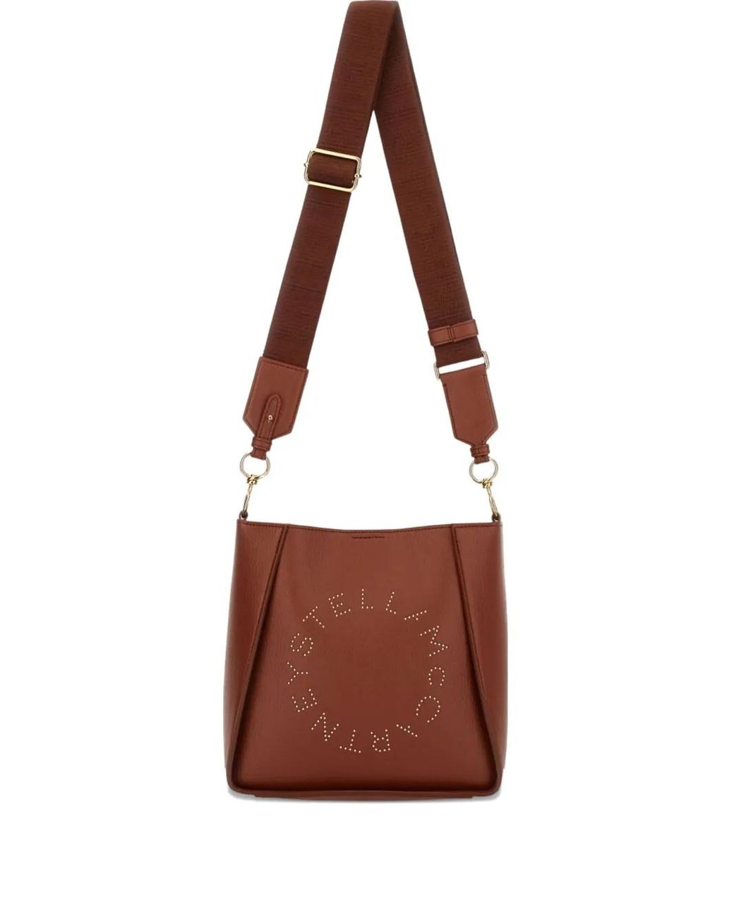 Stella McCartney Brown Logo Cross Body Bag