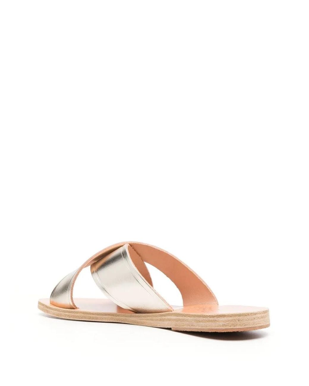 Ancient Greek Sandals Thais Metallic-Effect Sandals