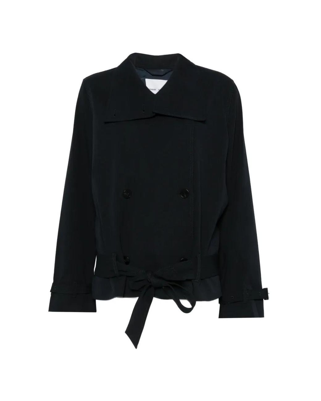 Samsøe & Samsøe Black Sabianca Double-Breasted Belted Jacket